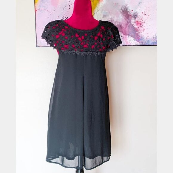 Altar'd State Black Lace Babydoll Dress Size Medium - Picture 4 of 7